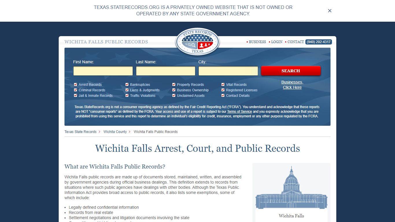 Wichita Falls Arrest and Public Records | Texas.StateRecords.org